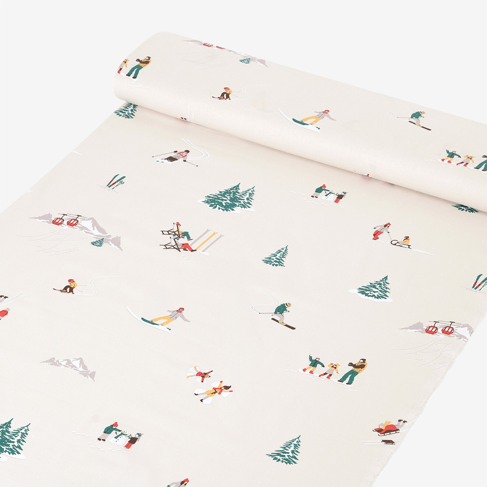 Weihnachtlicher Baumwollstoff - Winterfreuden