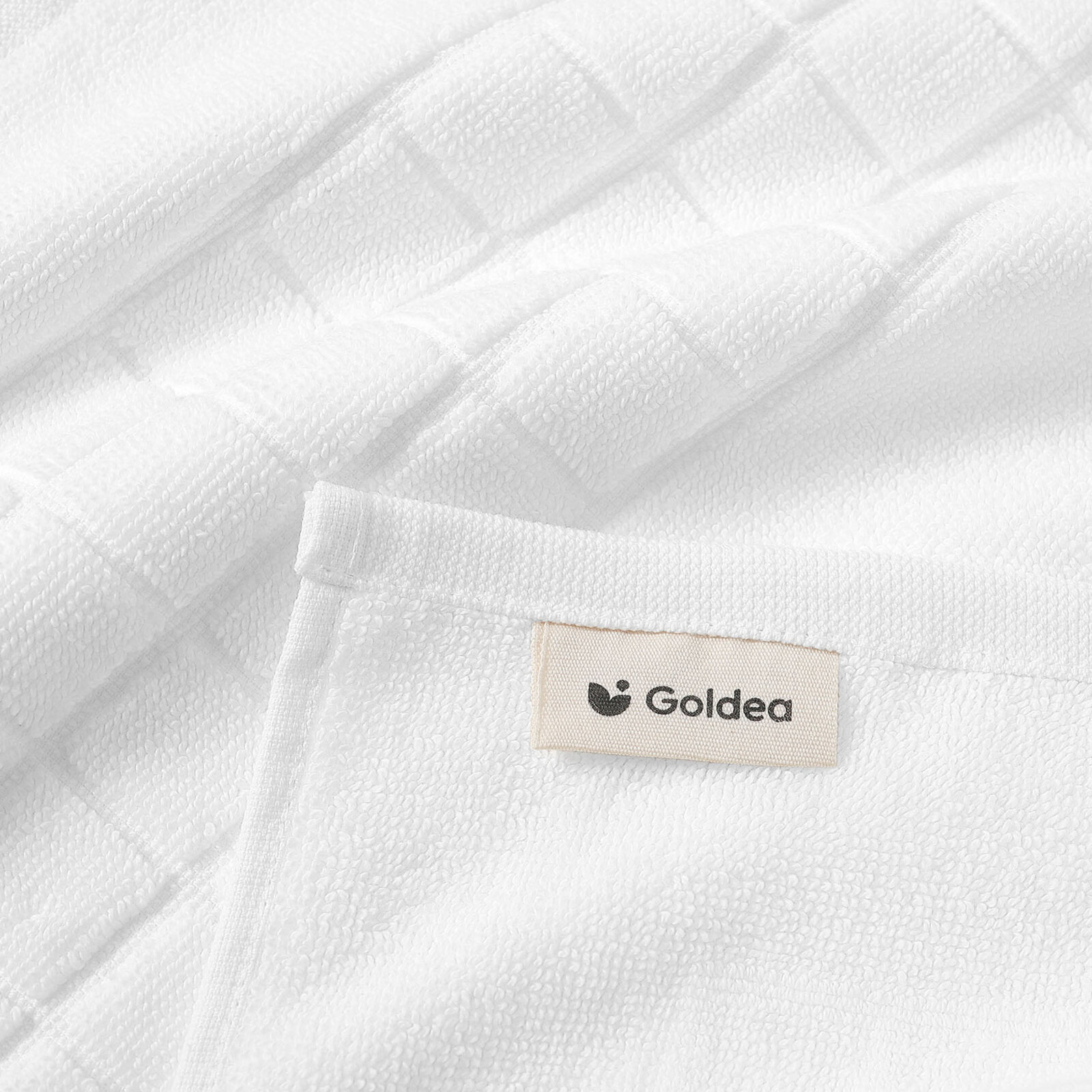 Frottier-Badematte Mozaika – weiß