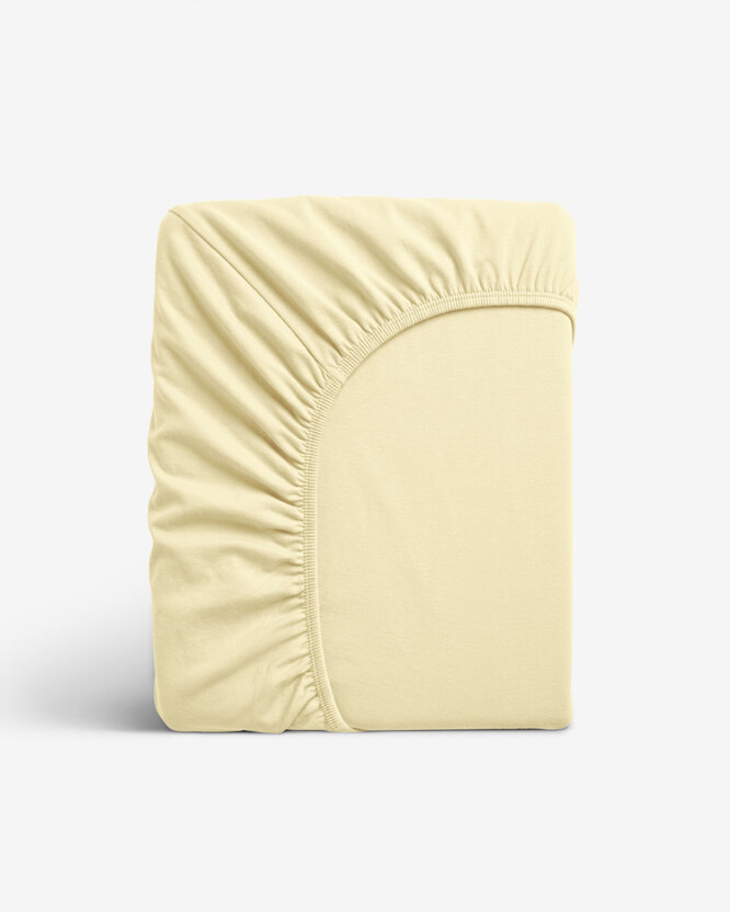 Elastisches Jersey-Spannbettlaken - Bananenfarbe