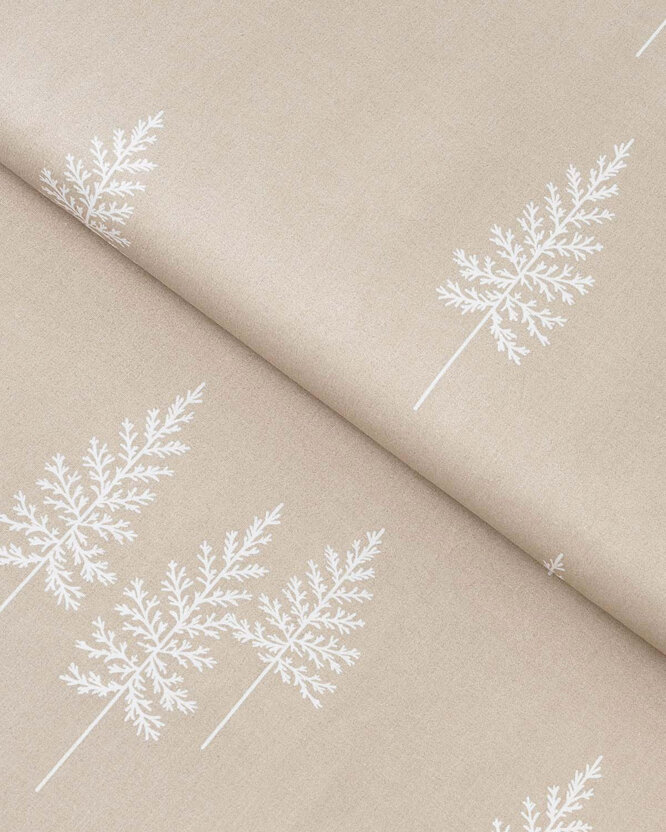 Weihnachtlicher Baumwollstoff - Nordische Tannenbäume