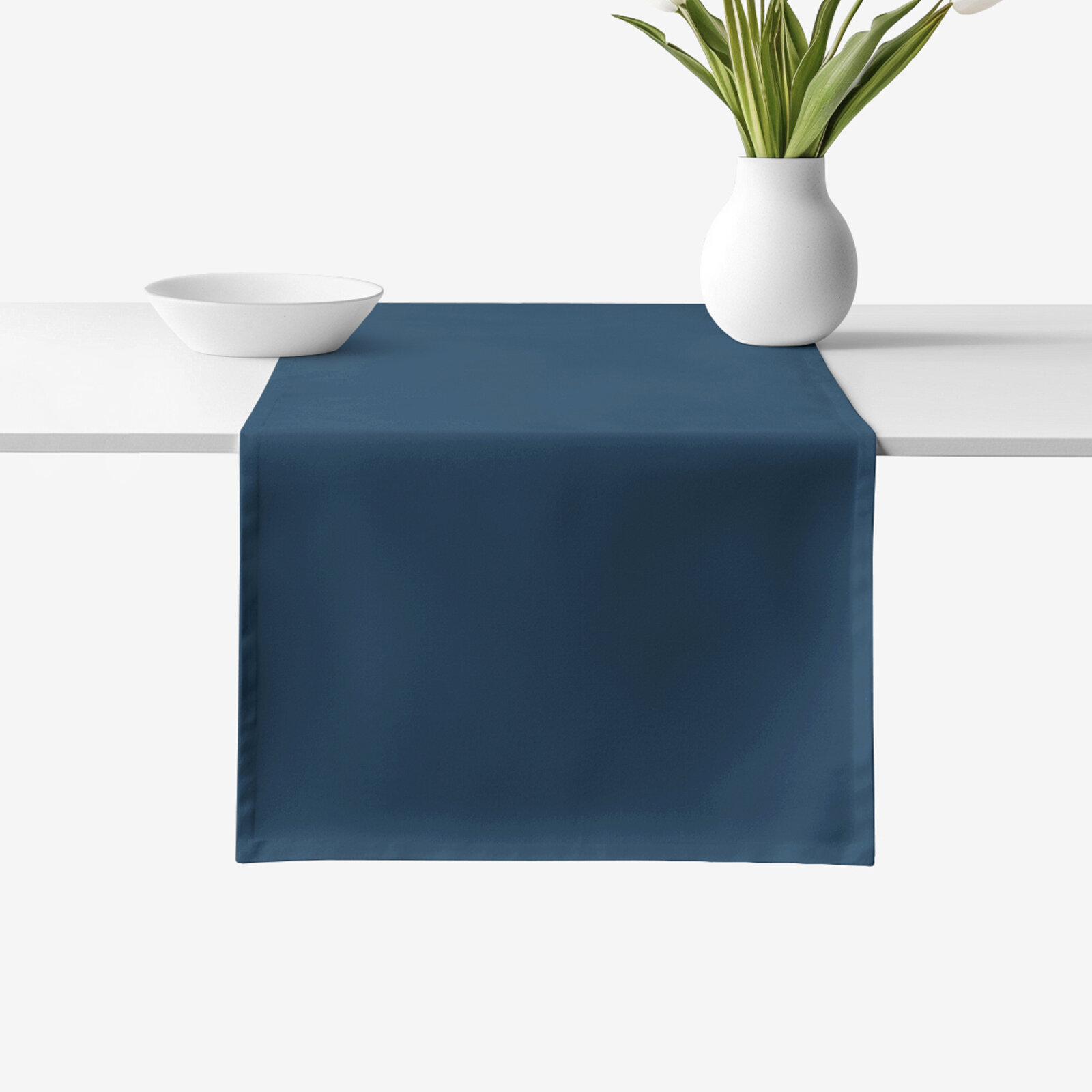 Tischläufer aus 100% Baumwolle - marineblau