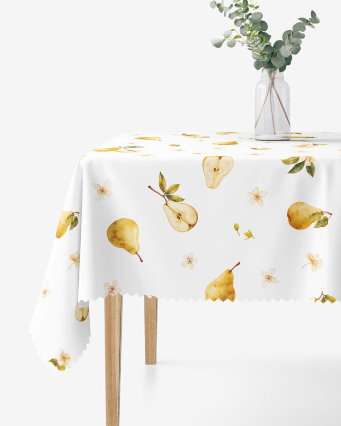 Eckige Teflon-Tischdecke - Birnengarten
