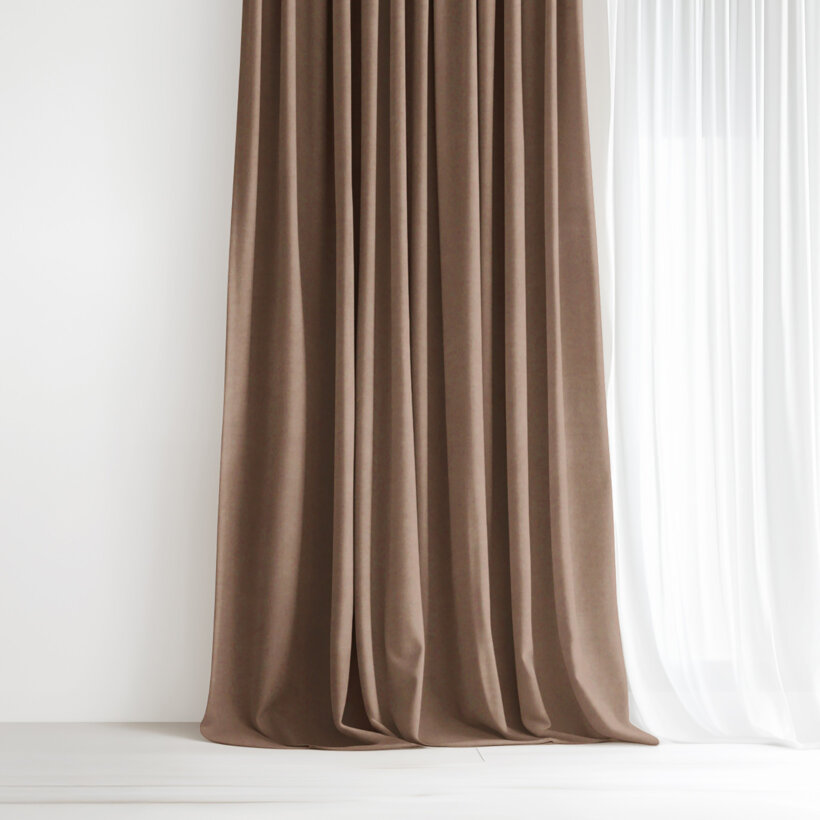 Dekorativer Vorhang Marbella - mokka