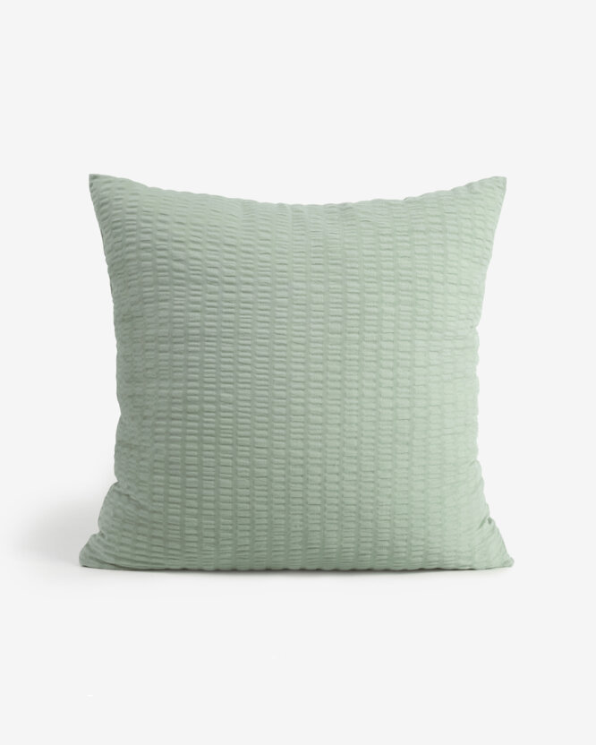 Seersucker-Kissenbezug - salbeigrün