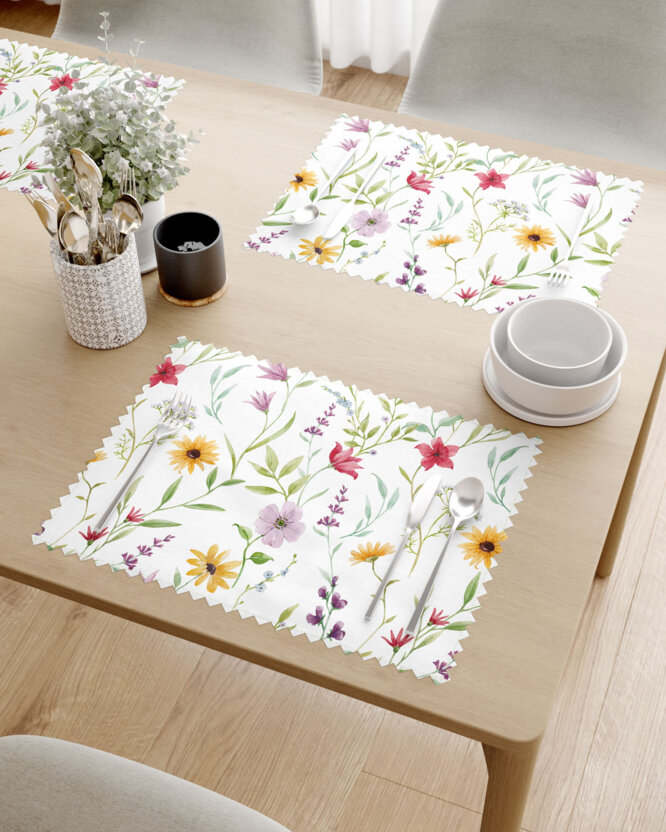 Teflon Tischset - bunte Frühlingsblumen - Set 2 Stück