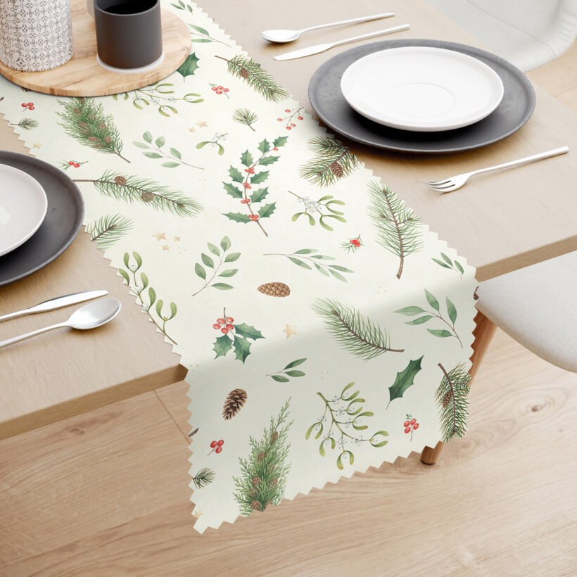 Weihnachtlicher Teflon-Tischläufer - Winterzweige