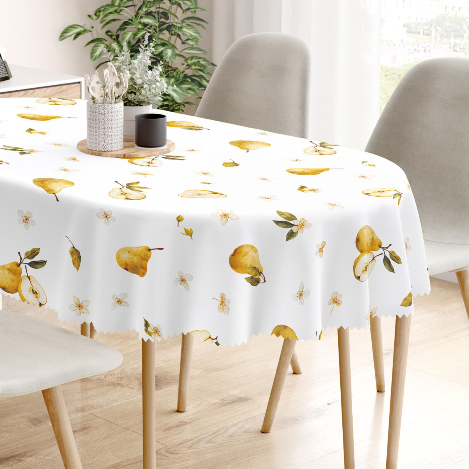 Ovale Tischdecke Teflon - Birnengarten