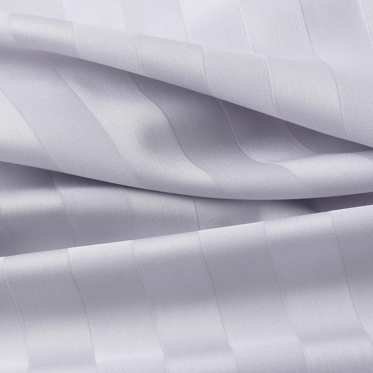 Damast - hellgraue Streifen mit Satin-Glanz