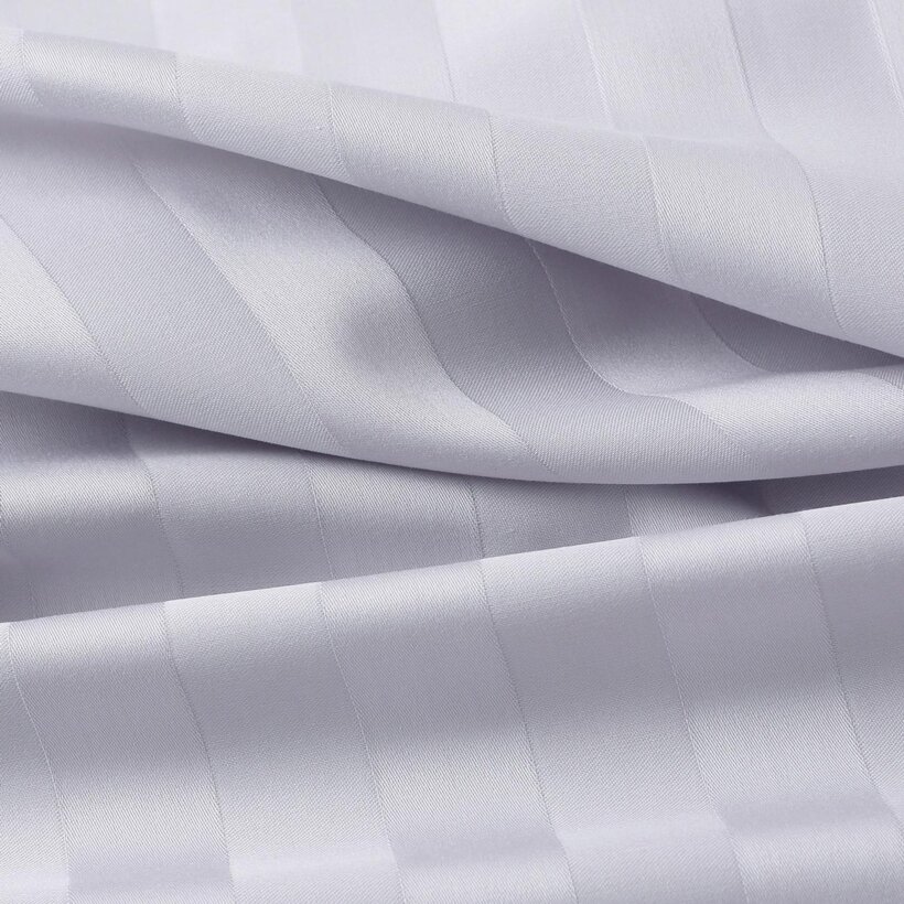 Damast - hellgraue Streifen mit Satin-Glanz
