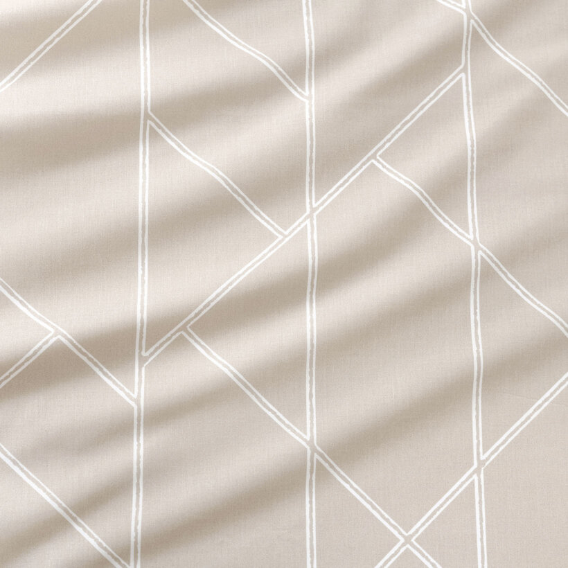 Kissenbezug aus Baumwolle - Geometrische Linien auf Latte