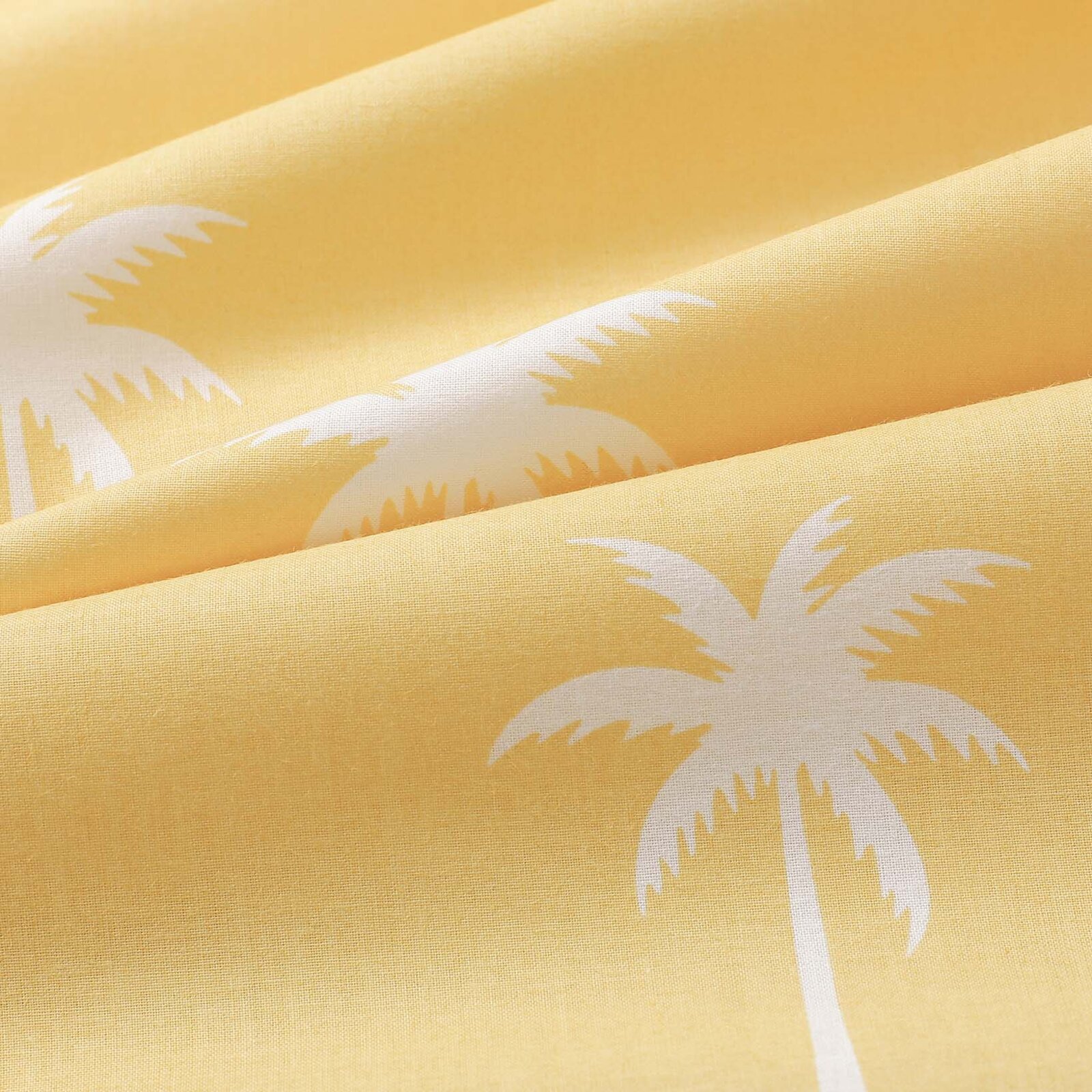 Tischset 100% Baumwolle - Palmen auf Gelb - 2 Stück