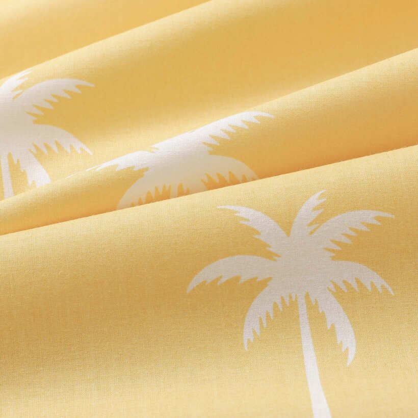 Tischset 100% Baumwolle - Palmen auf Gelb - 2 Stück