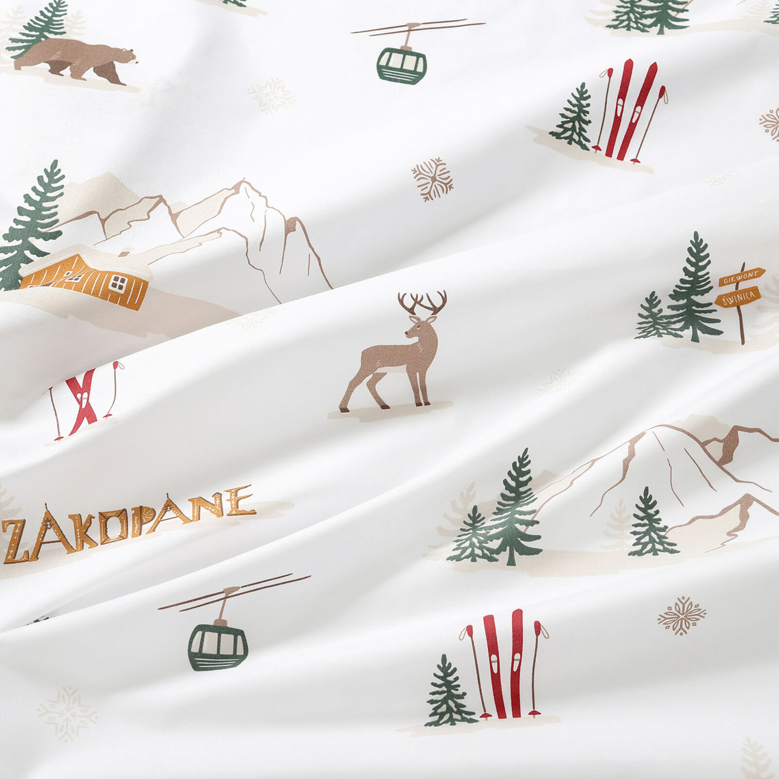 Weihnachtliches Tischset 100% Baumwolle - Zakopane - 2 Stück