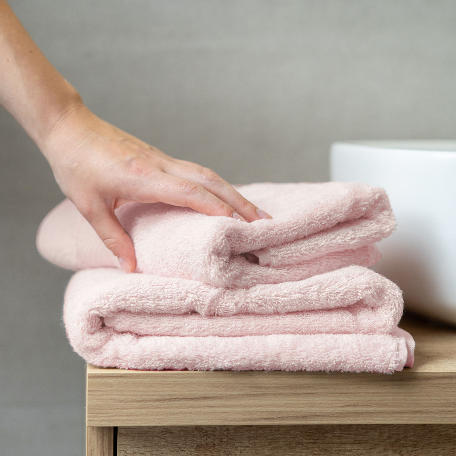 Bamboo Handtuch/Duschtücher Soft Lux - puderrosa