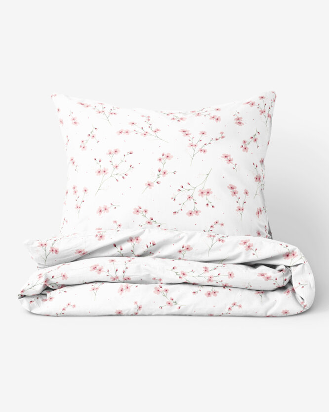 Bettwäsche aus Baumwolle - Blühende Sakura-Kirschbäume