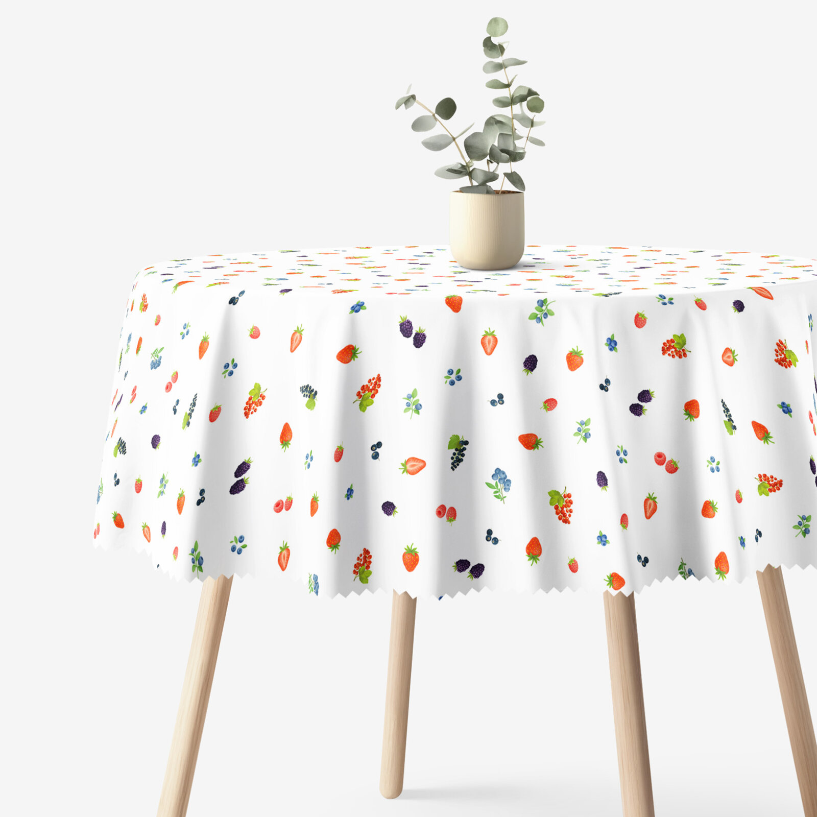 Runde Tischdecke Teflon - Beeren