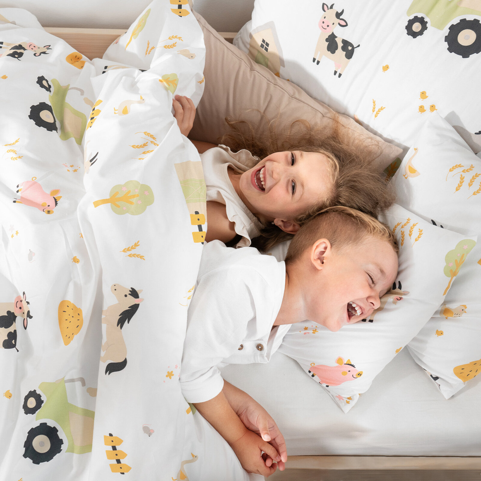 Kinder - Bettwäsche aus Baumwolle - Leben auf dem Bauernhof