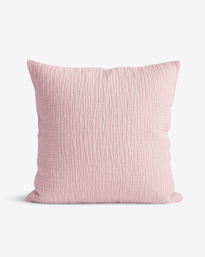 Musselin-Kissenbezug – pastellrosa