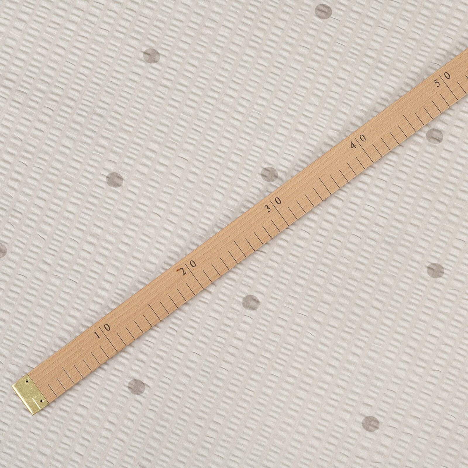Seersucker - Pünktchen auf Beige