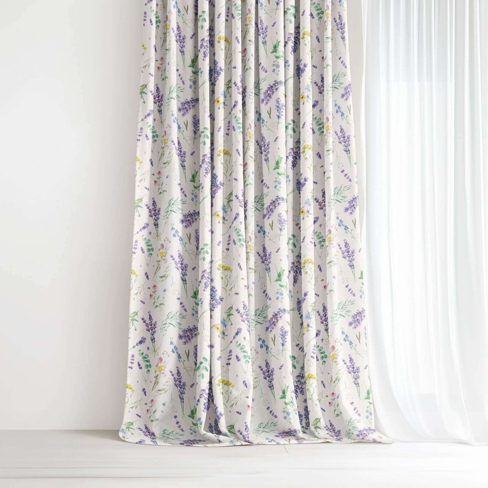 Dekorativer Vorhang Valencia - Lavendelgarten