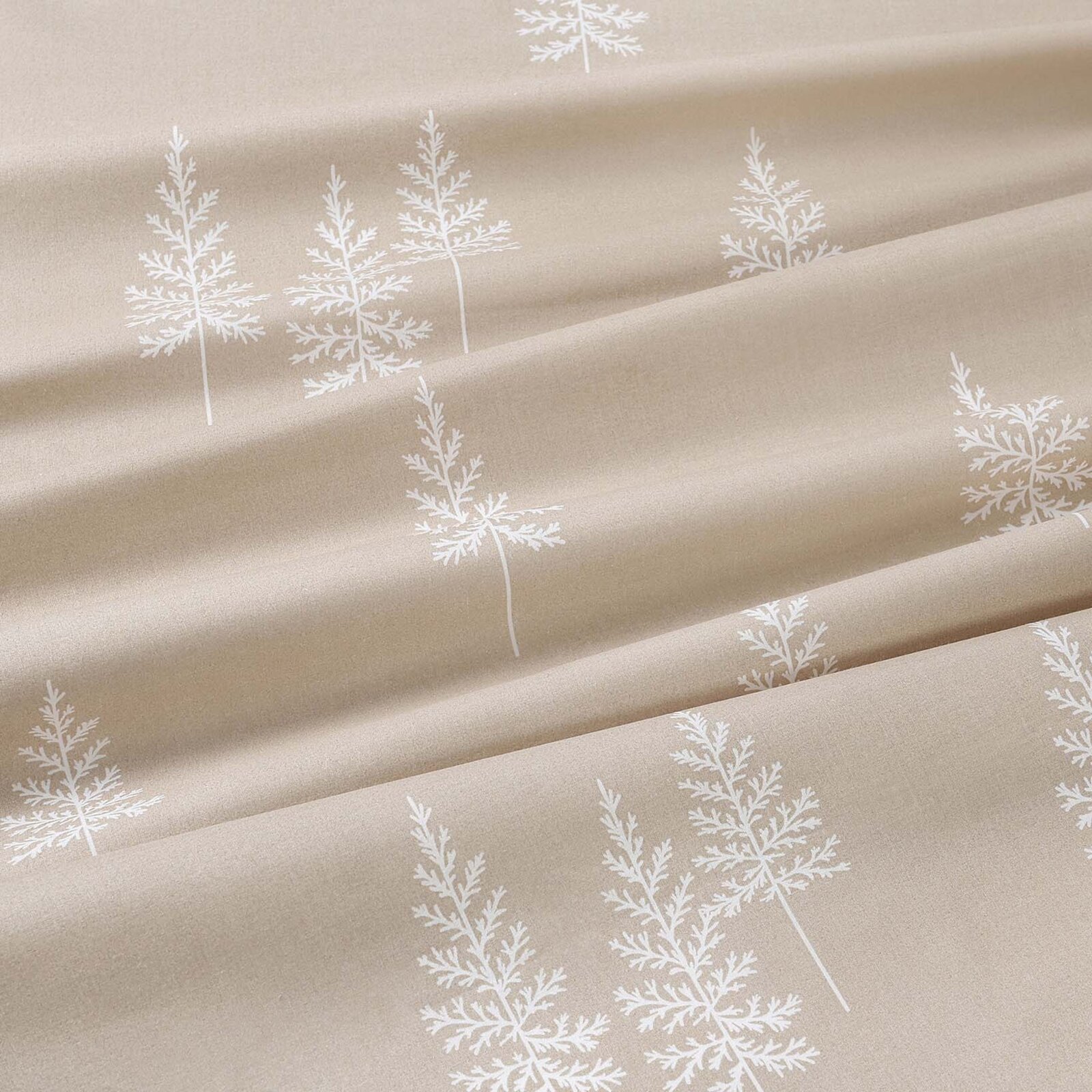 Runde Tischdecke 100% Baumwolle - Nordische Tannenbäume