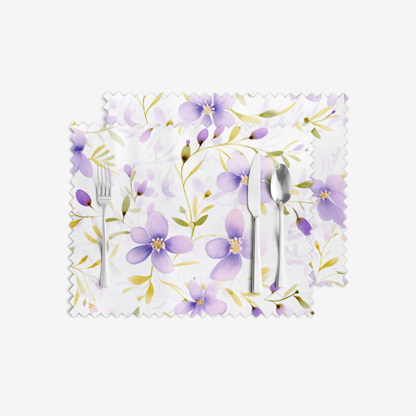 Tischset Teflon - Veilchenblüten - Set 2 Stück
