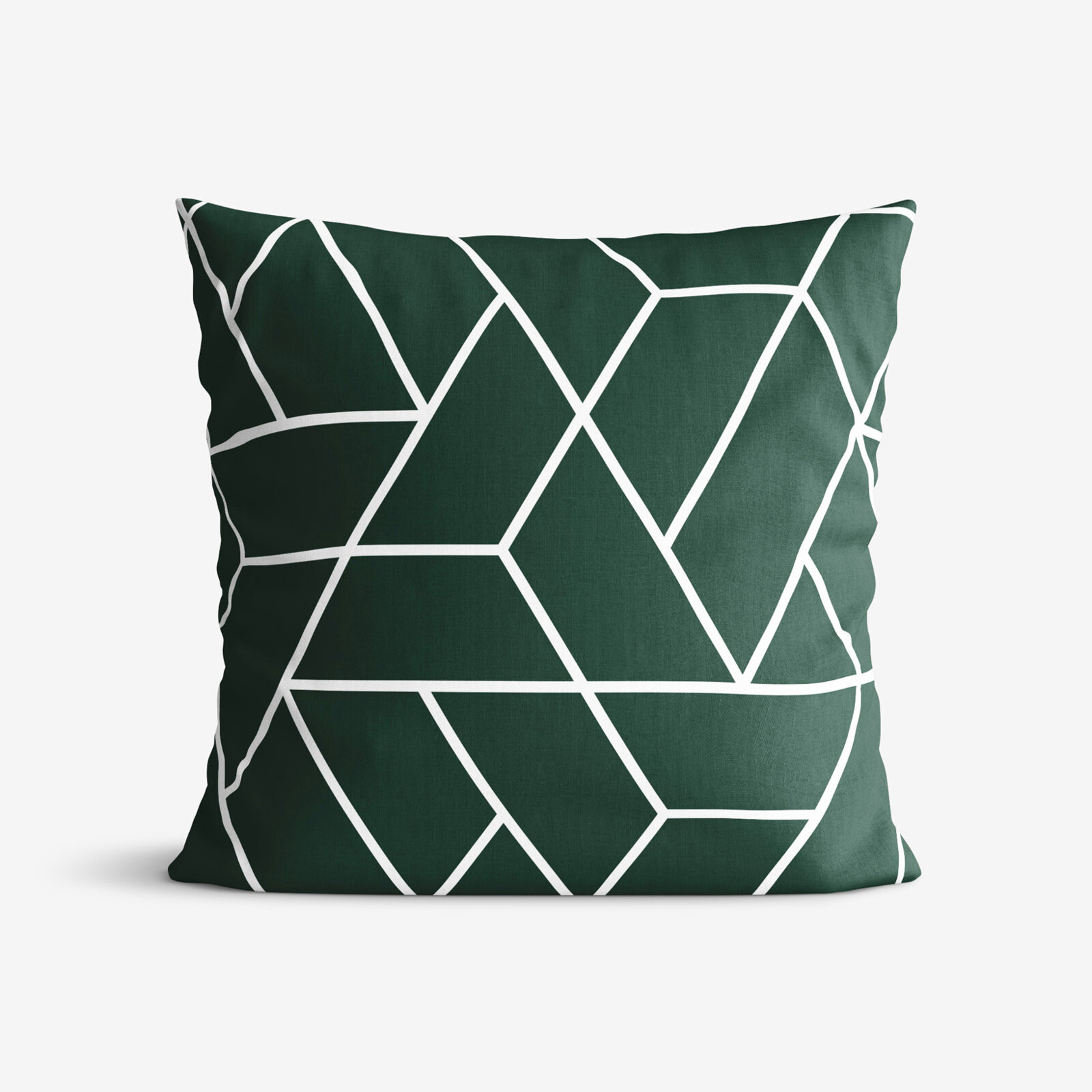 Kissenbezug aus Baumwolle - Mosaik auf Dunkelgrün