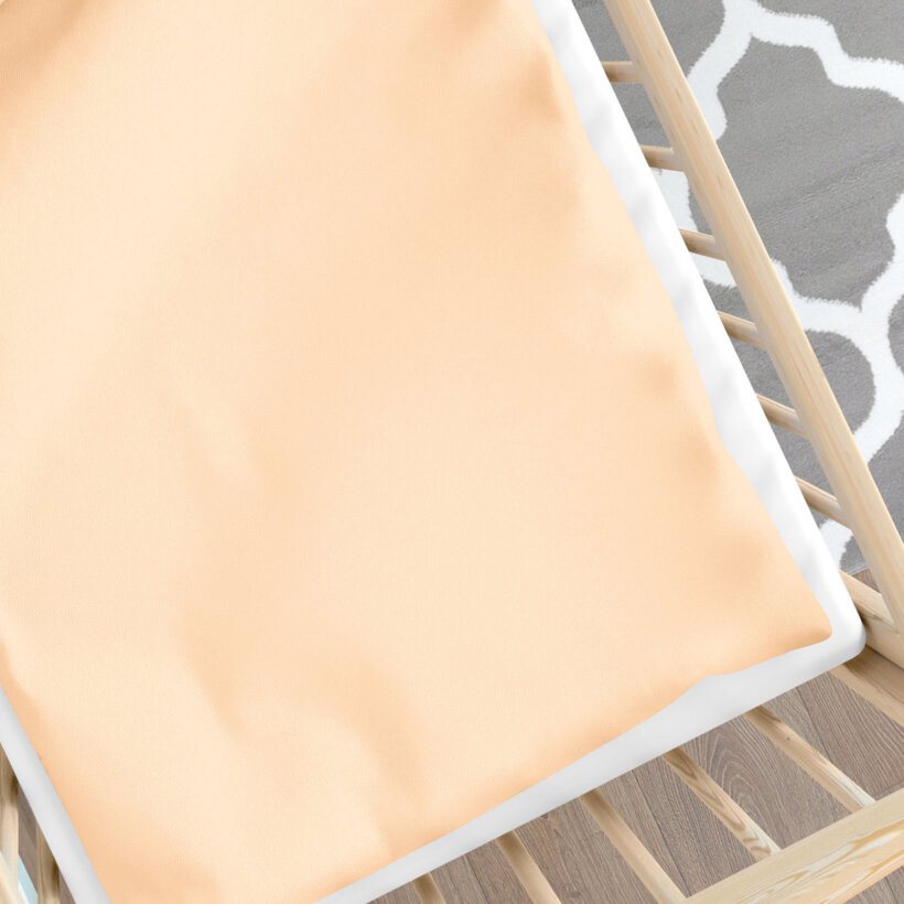 Bettwäsche für Babybetten aus Baumwolle - apricot