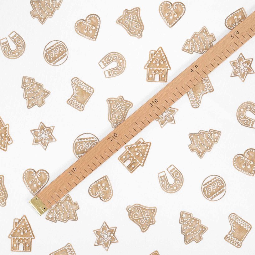 Weihnachtlicher Teflonstoff für Tischdecken – Lebkuchen