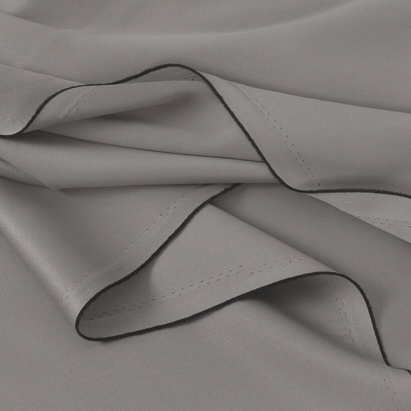 Verdunkelungsstoff Blackout mit Satin-Glanz - grau