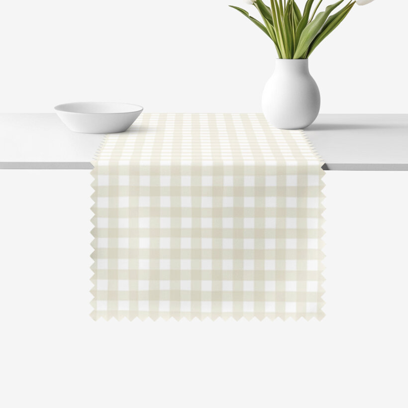 Tischläufer Teflon - beige Würfel