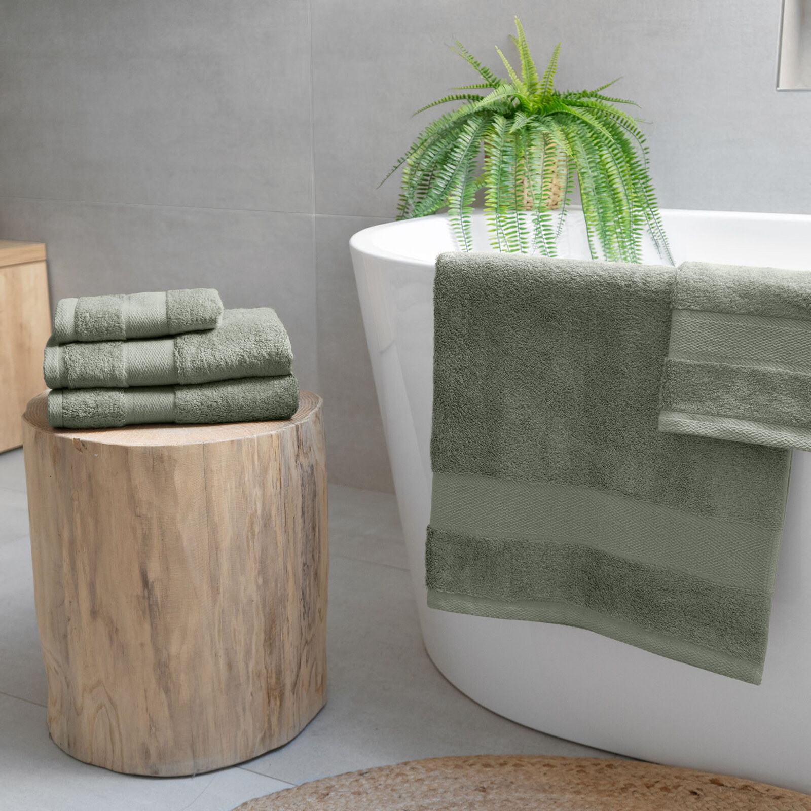 Bambus-Handtuch/Badetuch - salbeigrün