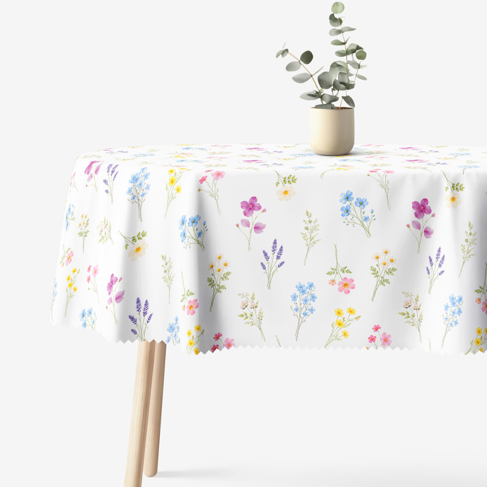 Ovale Tischdecke Teflon - Blumengarten
