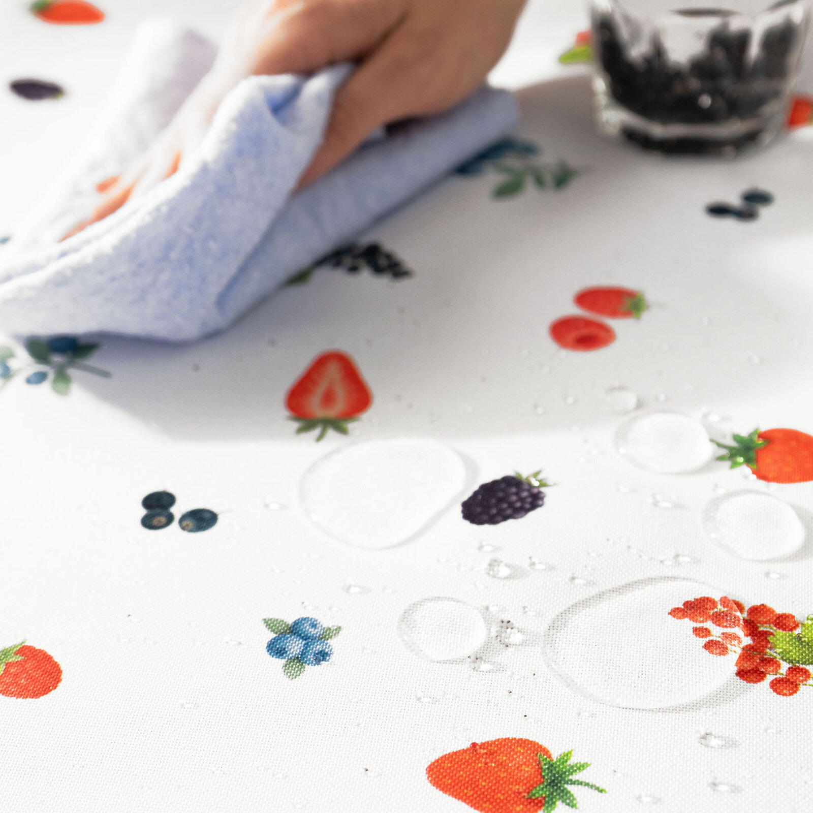 Eckige Tischdecke Teflon - Beeren