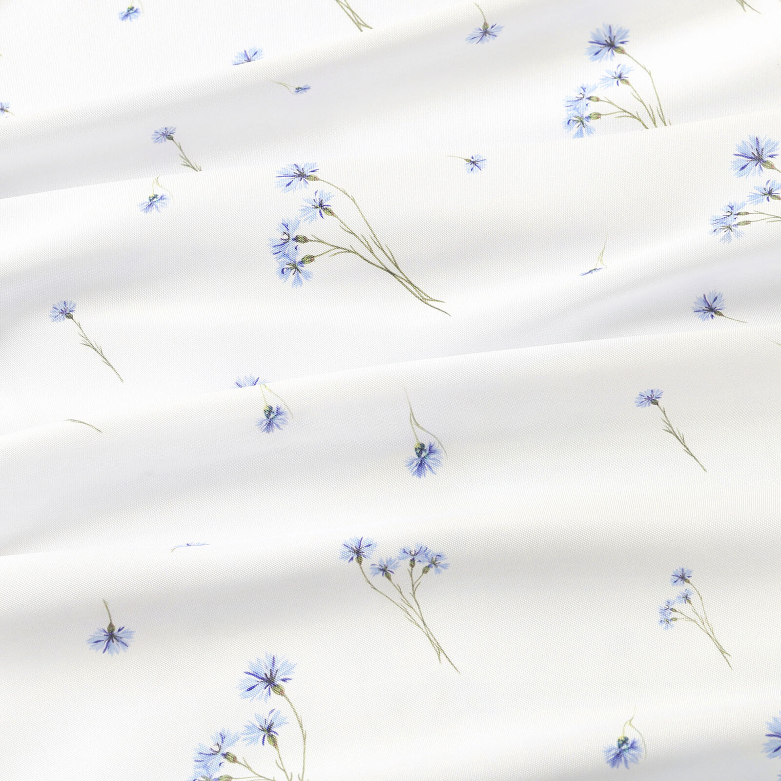 Teflonstoff für Tischdecken - Blaue Kornblumen