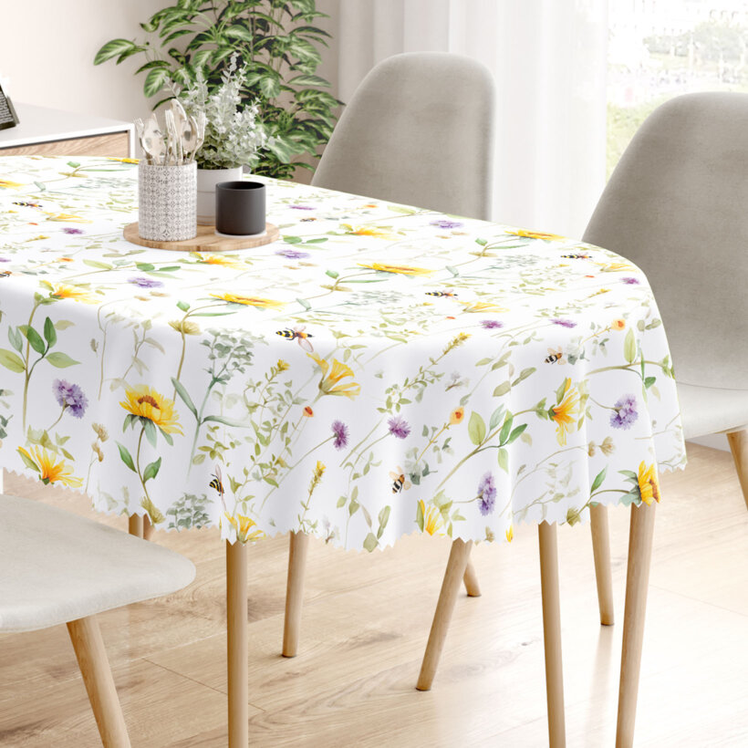 Ovale Tischdecke Teflon - Wiesenwelt