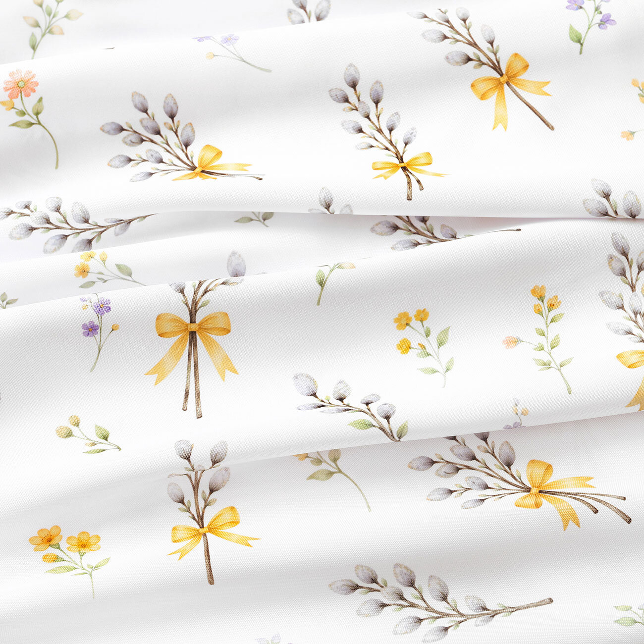 Ostern Teflonstoff für Tischdecken - Weidenkätzchen