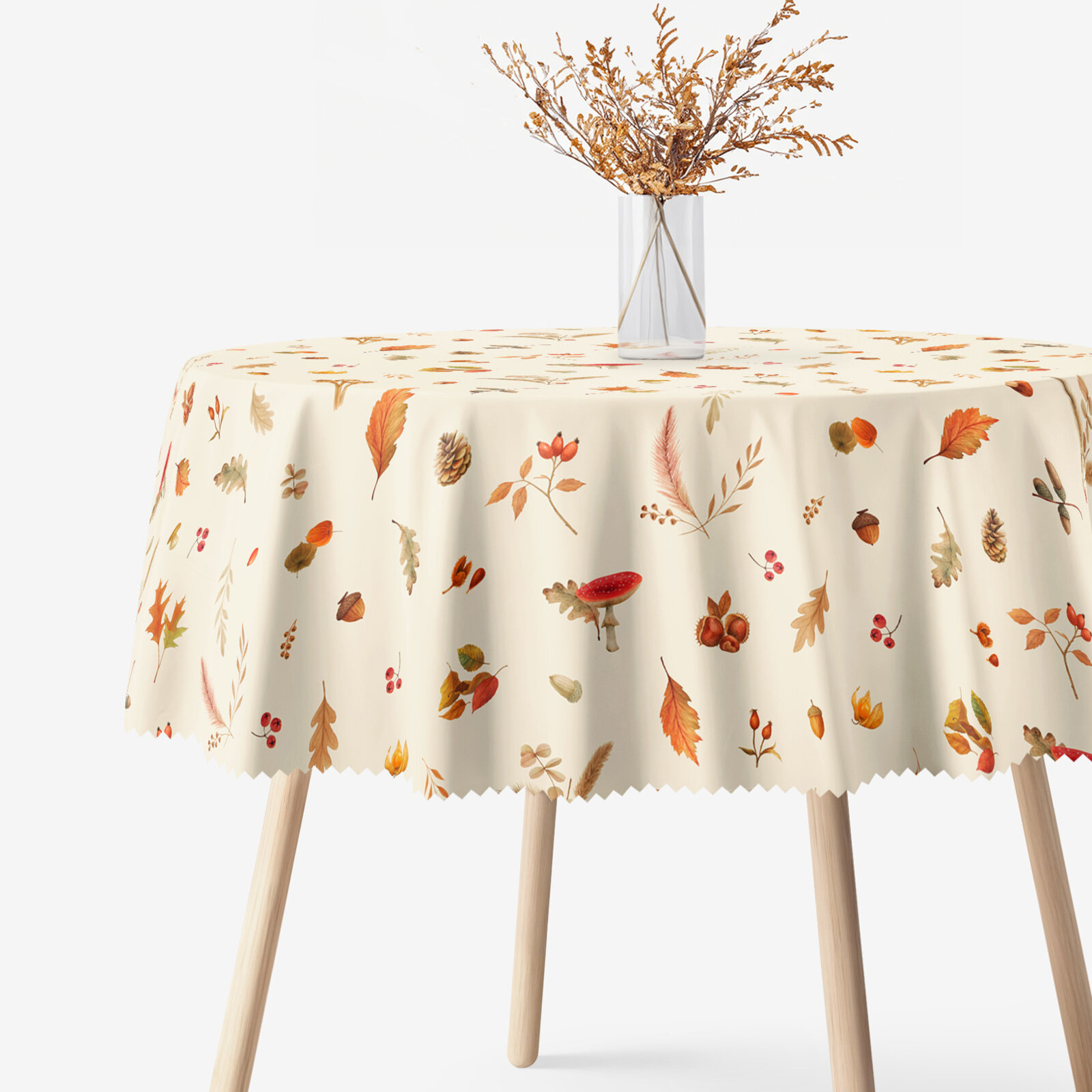 Runde Tischdecke Teflon - Herbstliche Natur