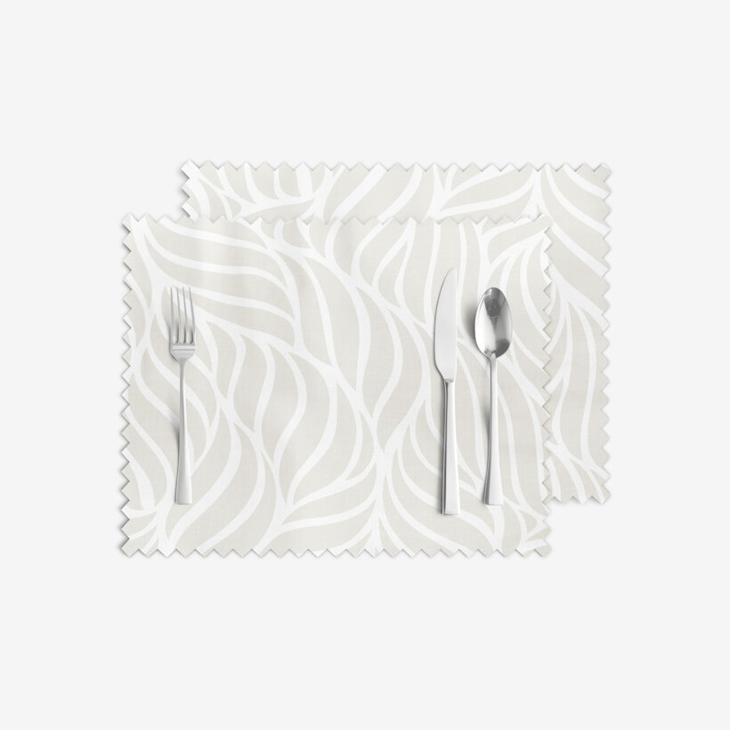 Teflon-Tischset - Beige Linien - 2 Stück