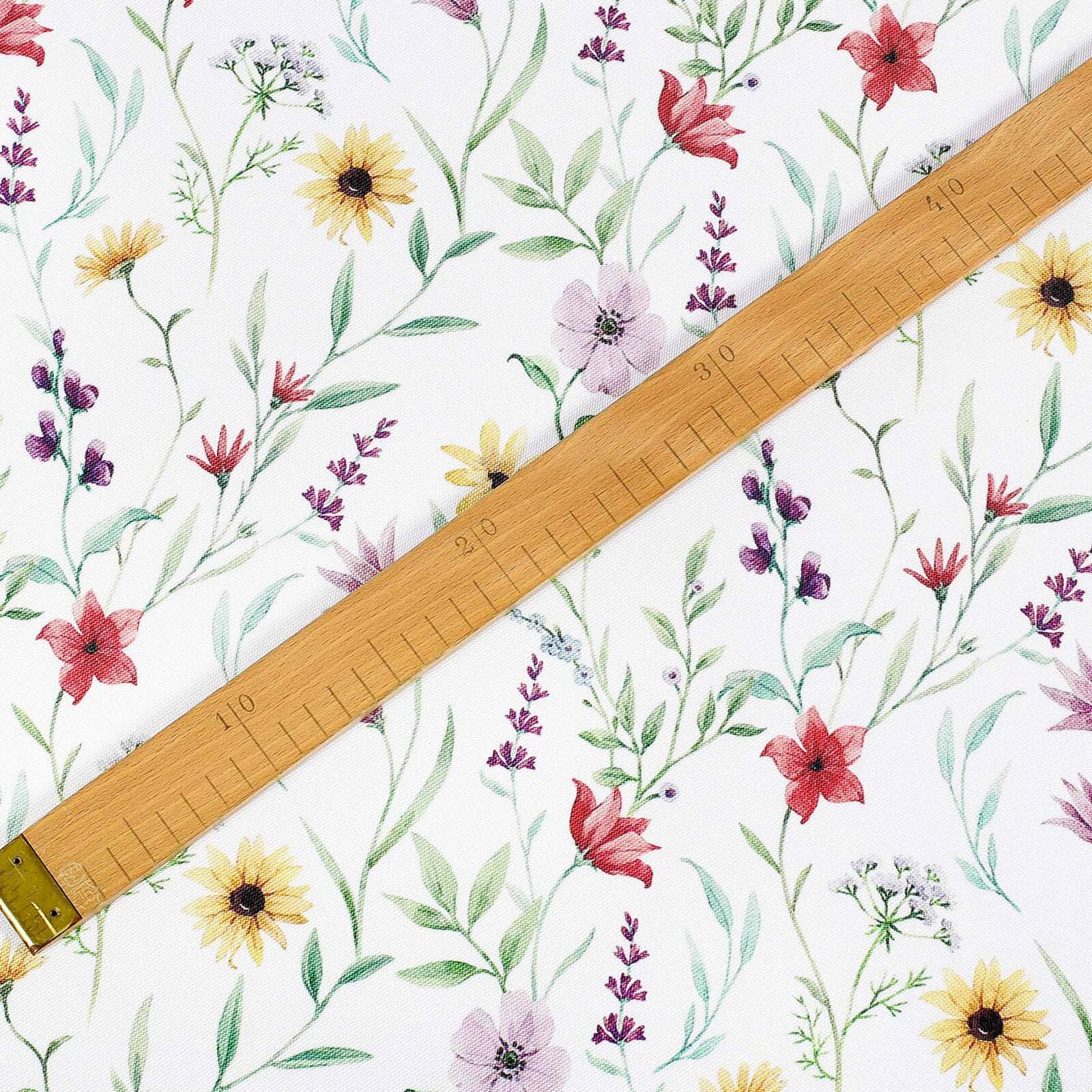 Teflon-Stoff für Tischdecken - bunte Frühlingsblumen