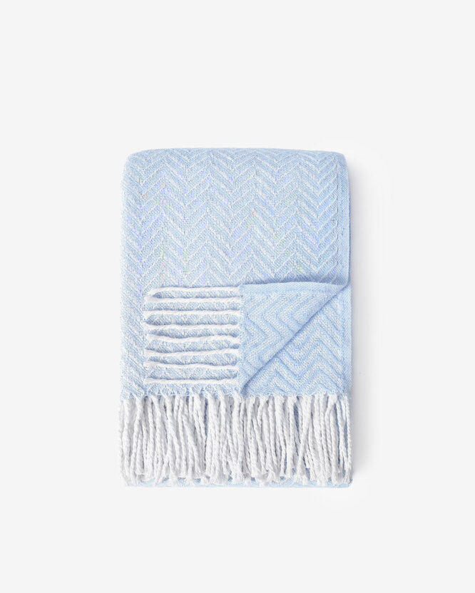Plaid Zickzack - blau