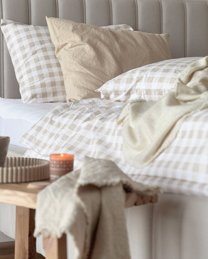 Bettwäsche aus Baumwolle - Latte-Würfel