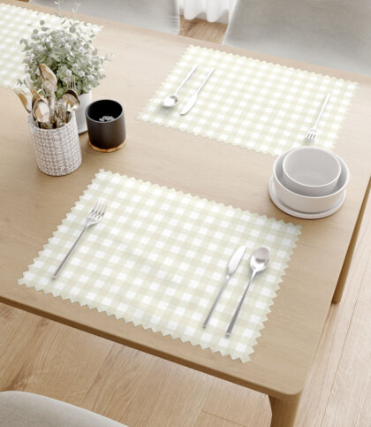 Tischset Teflon - beige Würfel - 2 Stück