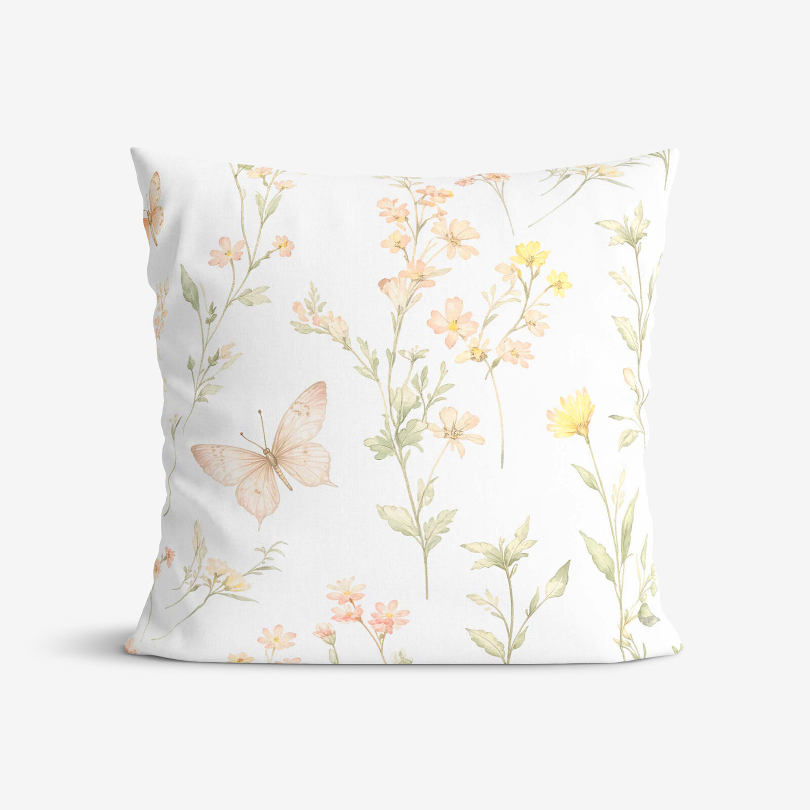 Dekorativer Kissenbezug - Schmetterlingsgarten