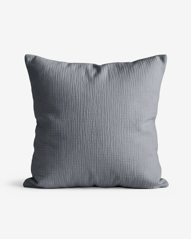 Musselin-Kissenbezug – anthrazit