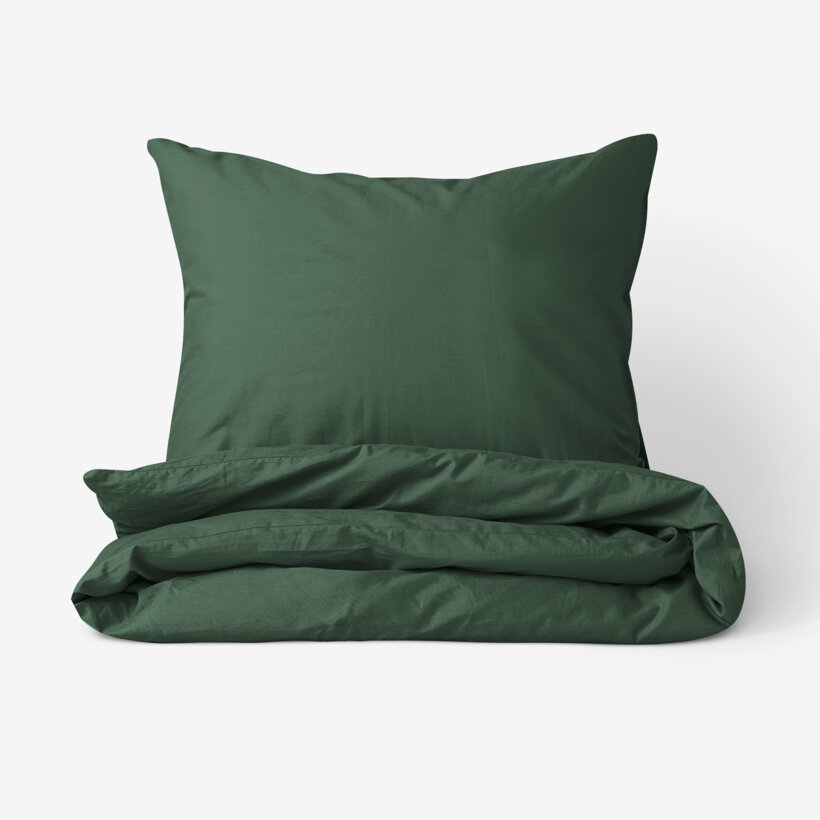 Bettwäsche aus Baumwolle - dunkelgrün