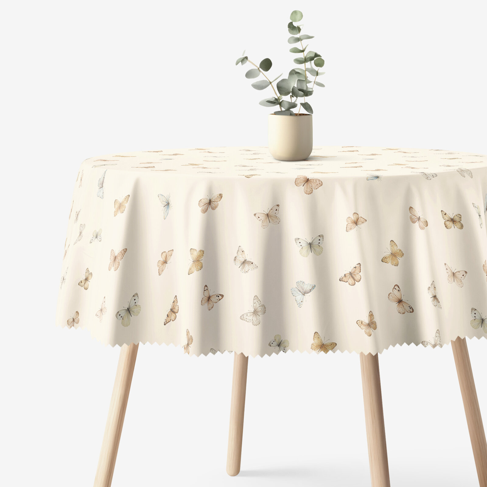 Runde Tischdecke Teflon - Schmetterlinge