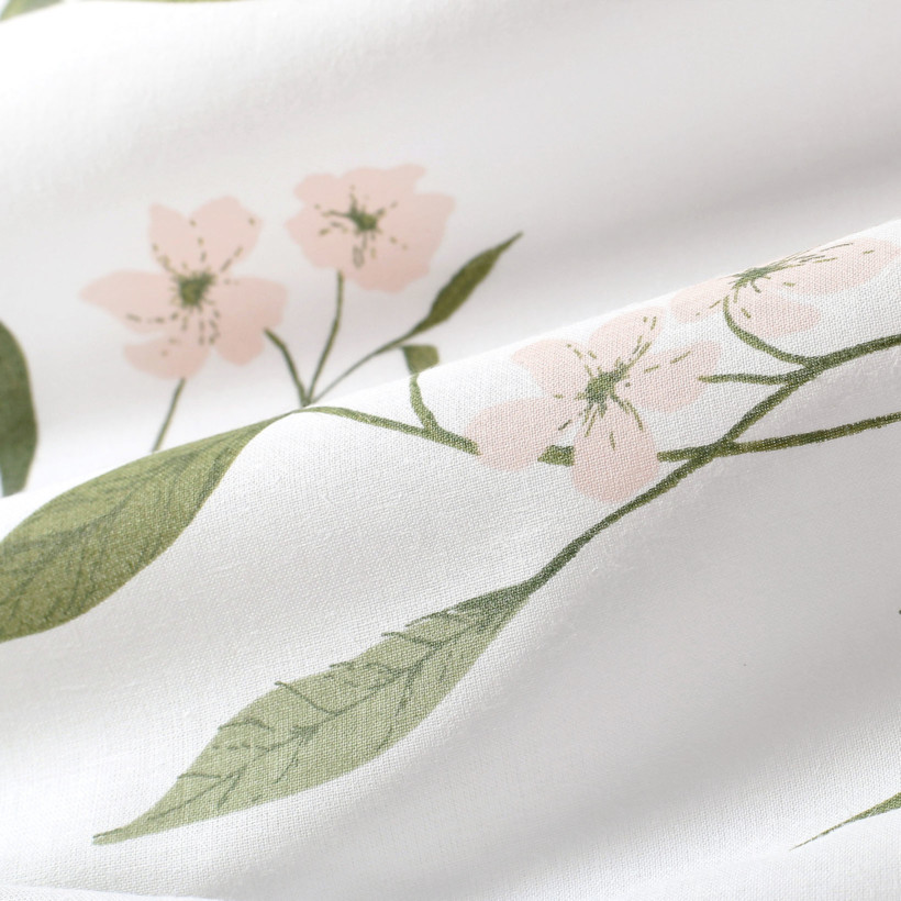 Eckige Tischdecke 100% Baumwolle - Duft nach Jasmin