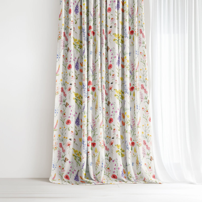 Dekorativer Vorhang Valencia - Blühende Wiese