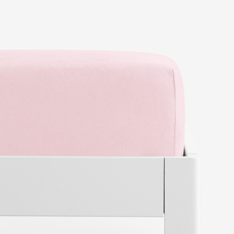 Bettlaken Jersey mit Gummiband - pastellrosa